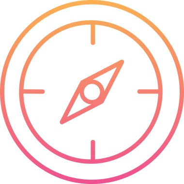 pusula simgesi, modern basit tasarım