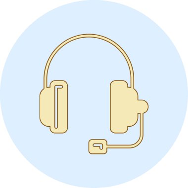 Modern kulaklık simge vektör çizim