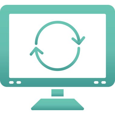 Beyaz arkaplanı olan bir dizüstü bilgisayarın vektör çizimi