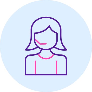 Kadın simge vektör çizim