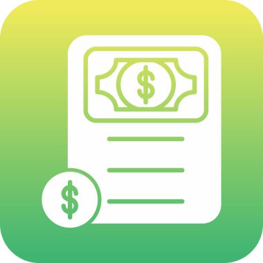 fatura dolar vektör simgesi