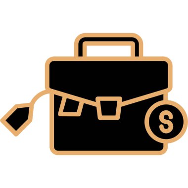 çanta içinde sikkeler vektör illüstrasyon tasarımı