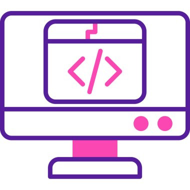 Bilgisayar monitörü. Basit resimleme