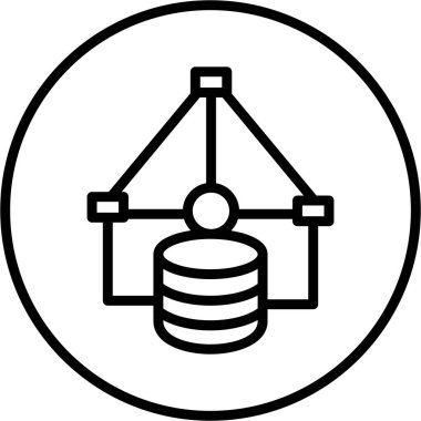 veritabanı sunucu ikonu vektör illüstrasyonu