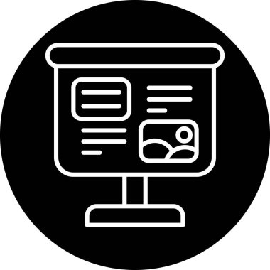 vektör lcd simgesi illüstrasyonu