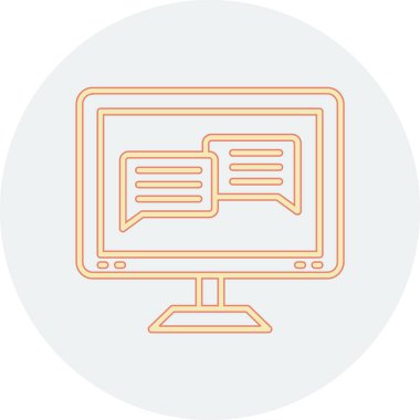 Ekran simgesi vektör illüstrasyonunu izle