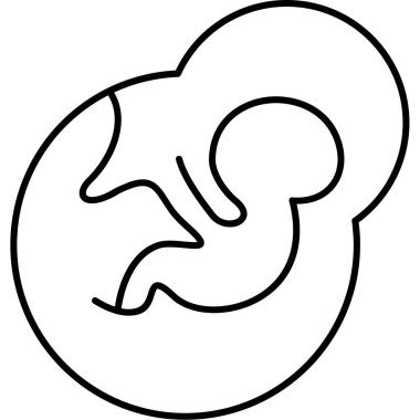 İnsan mide anatomisi ikonu, ana hatlar biçimi