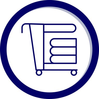 El arabası. Web simgesi basit illüstrasyon