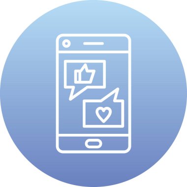 Akıllı telefon simgesinin vektör illüstrasyonu