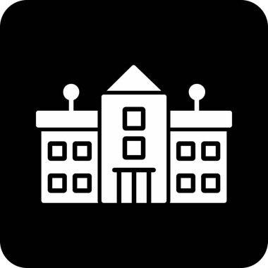 bina simgesi, vektör illüstrasyonu