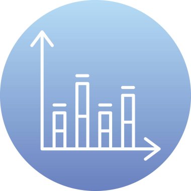 iş grafiği simgesi. Basit tasarım. vektör illüstrasyonu