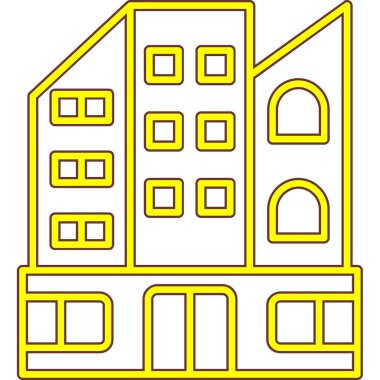 Bina simgesi. vektör illüstrasyonu