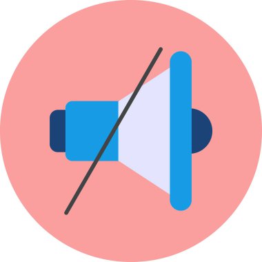 megafon basit simgesi, vektör çizim