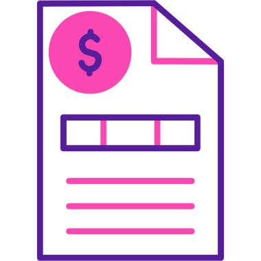 Fatura. Web simgesi basit illüstrasyon