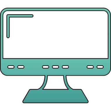 Ekran teknolojisi ikon vektör illüstrasyon tasarımını izle