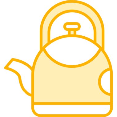 Çaydanlık. Web simgesi basit illüstrasyon