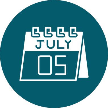 Ağustos kabartma simgesi. biçim düz simge, cyan rengi, yuvarlak açılar, beyaz arkaplan