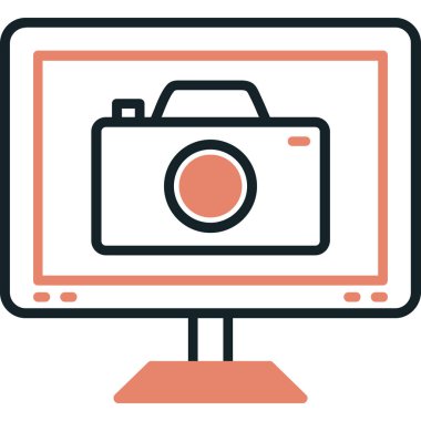 Kamera. Web simgesi basit tasarım