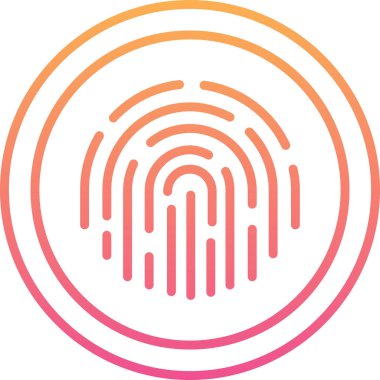 Parmak izi. Web simgesi basit illüstrasyon