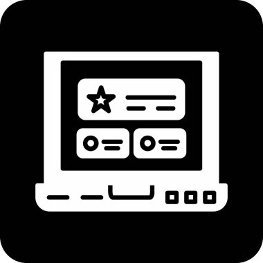 Web simgesi, basit vektör illüstrasyonu