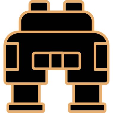 robot. Web simgesi basit illüstrasyon