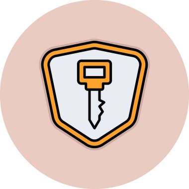 Anahtar simgesi vektör illüstrasyonu