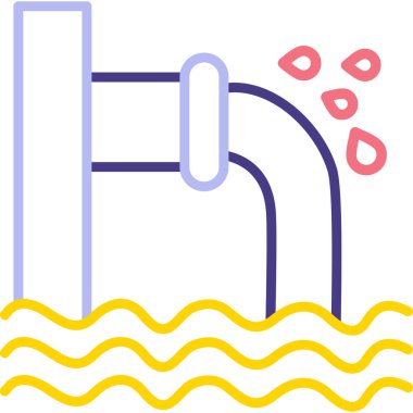 Su borusu. Vektör illüstrasyonu