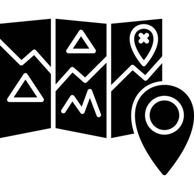 Harita gezinme konumu simgesi katı biçimli