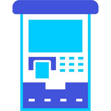 ATM 'de. Web simgesi basit illüstrasyon