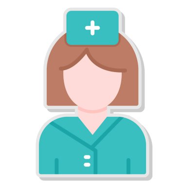 Düz stil kadın medikal simgesi