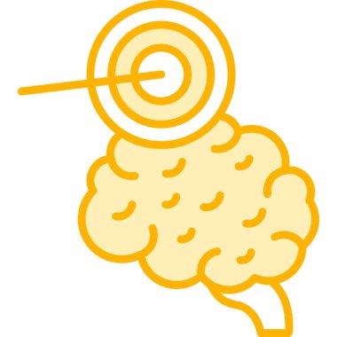 Beyin ikonu. özet beyin vektörü çizimi