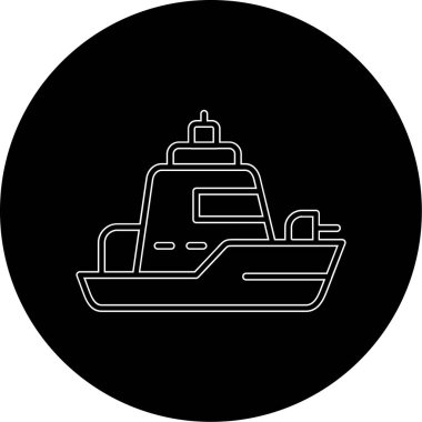 Gemi vektör simgesi. Ticari kullanım için basit vektör simgesi. gemi simgesi tasarımı.