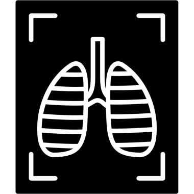 Akciğerler siyah vektör sembol. Akciğer ikonu. Akciğer. akciğer sembolü.