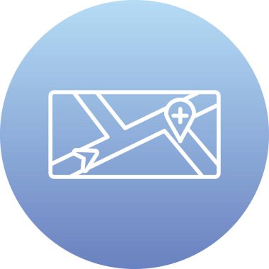 Bir düzlem simgesinin vektör çizimi