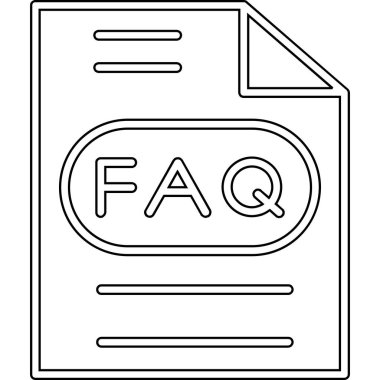 soru işareti vektör çizgisi tasarımlı faq dosyası