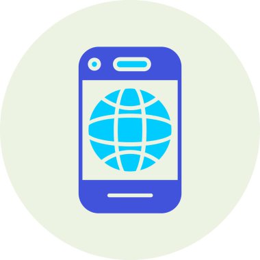 Mobil simge. Basit vektör illüstrasyonu