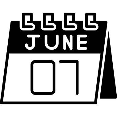 Takvim June Glyph simgesi