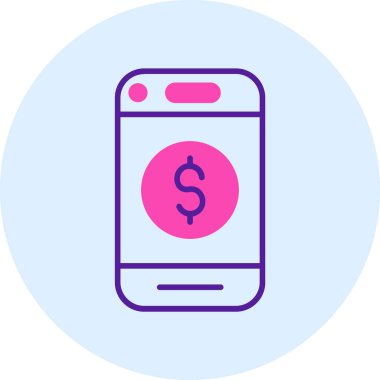 Cep telefonu. Web simgesi vektör illüstrasyonu