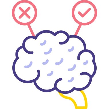 Beyin. Web simgesi basit illüstrasyon