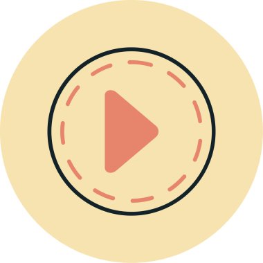 müzik düz vektör simgesi