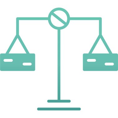 denge ölçekli renk simgesi, basit vektör tasarımı