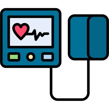 kalp atış hızı simgesi, vektör illüstrasyon tasarımı