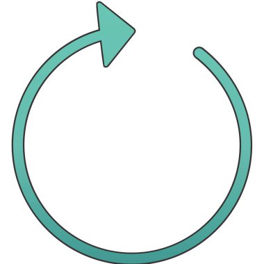 Geri dönüşüm sembolü vektör illüstrasyon grafik tasarımı