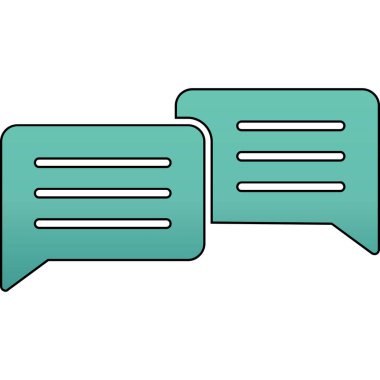 kabarcık sohbet simgesi. Beyaz arkaplanda izole edilmiş web tasarımı için ana hat sohbet baloncukları vektör simgesi