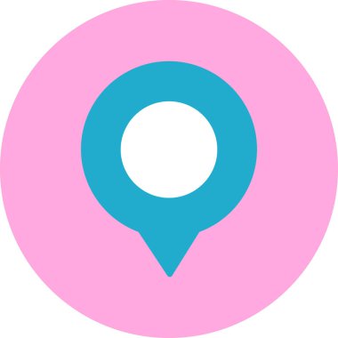 Harita iğne simgesi. Düz dizayn. vektör illüstrasyonu.