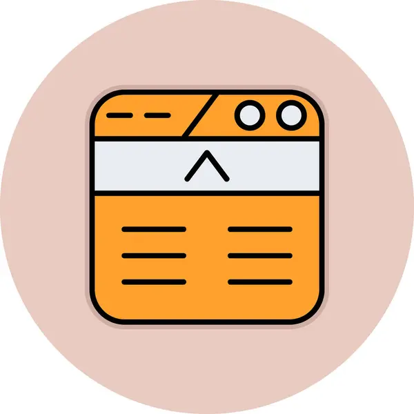 Web simgesi, basit ve modern vektör illüstrasyonu