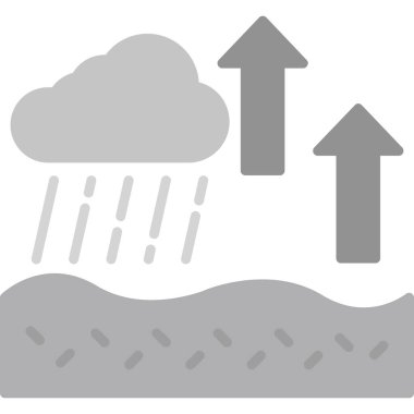 Hava tahmini. Web simgesi basit illüstrasyon