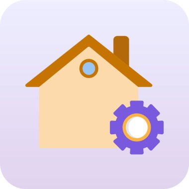 Bir ev simgesinin vektör illüstrasyonu