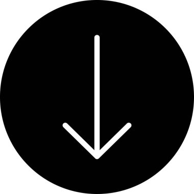 ok simgesi, basit vektör illüstrasyonu