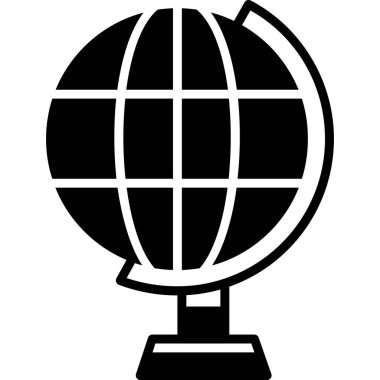 Dünya küresi simgesi katı biçimde simgelendi